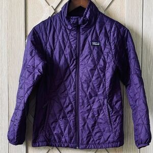 Patagonia Kids Quilted Purple Puffer Jacket